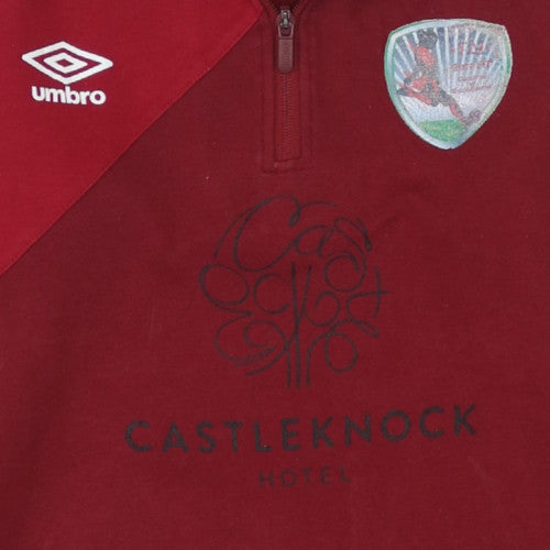 Mens UK Size S Umbro Red 1/4 Zip Sweatshirt