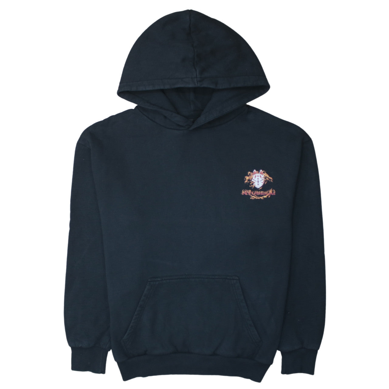 Mens UK Size S Nyusekai Black Pullover Hoodie