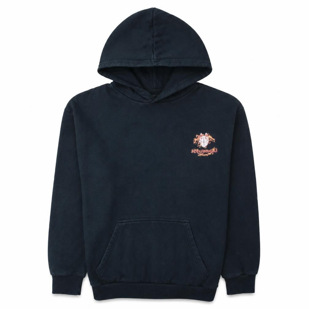 Mens UK Size S Nyusekai Black Pullover Hoodie