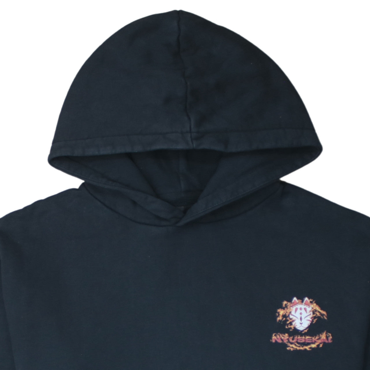 Mens UK Size S Nyusekai Black Pullover Hoodie