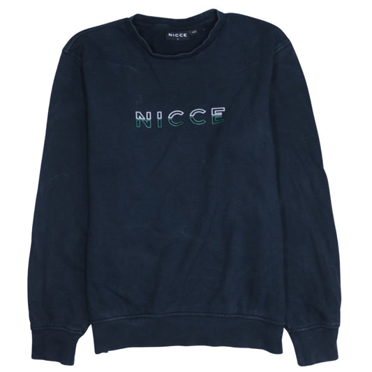 Mens UK Size L NICCE Blue Pullover Sweatshirt