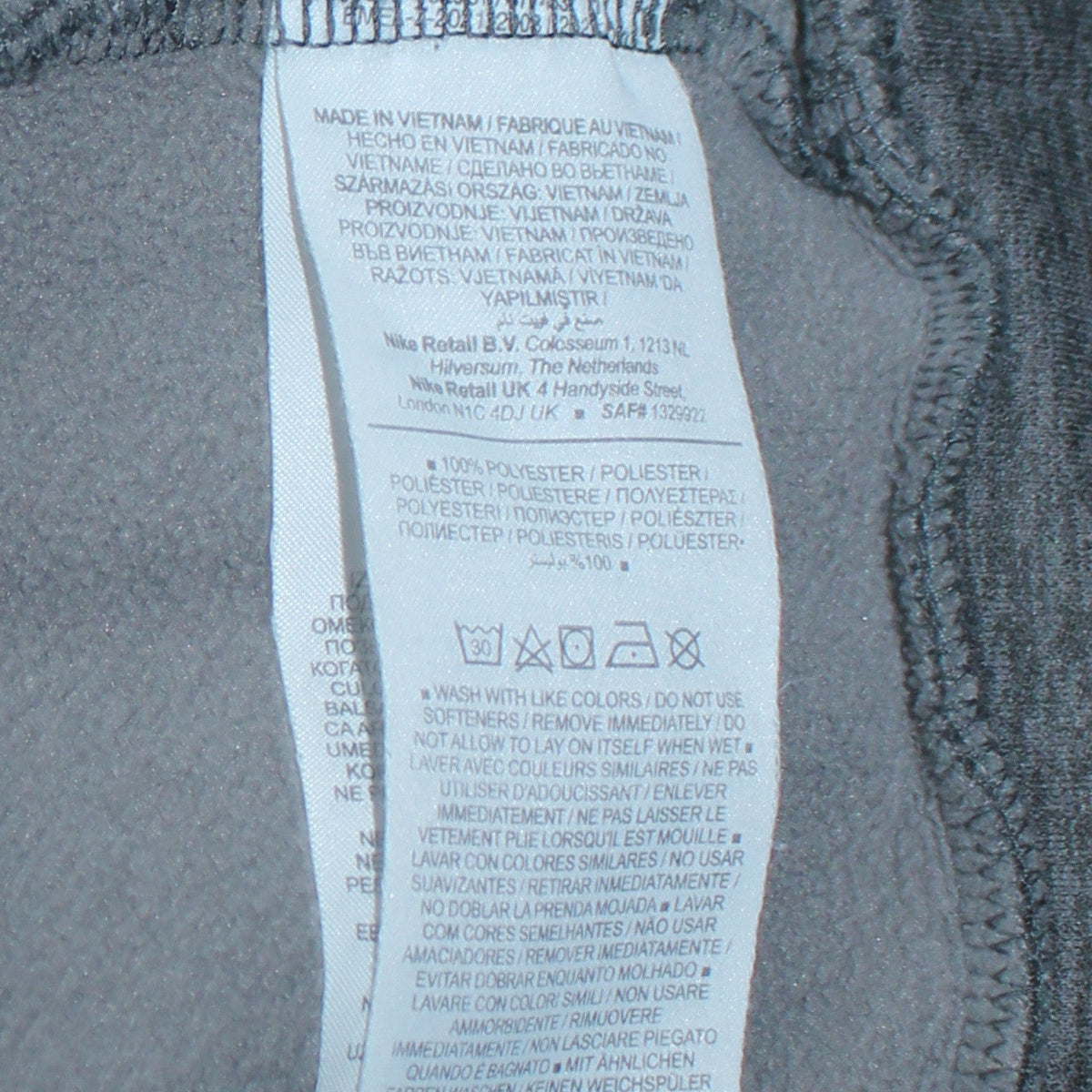 Mens UK Size S Nike Grey Pullover Sweatshirt