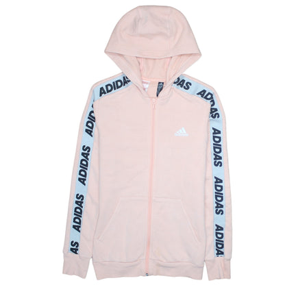 Girls UK Size 14-15 Years adidas Pink Full Zip Hoodie