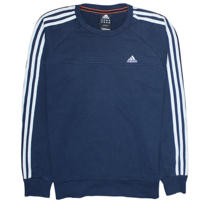 Mens UK Size S adidas Blue Pullover Sweatshirt