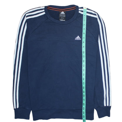 Mens UK Size S adidas Blue Pullover Sweatshirt