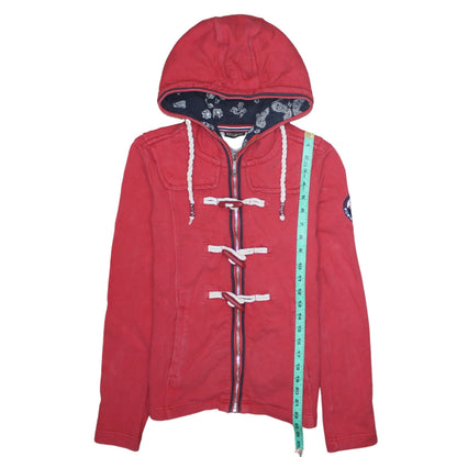 Womens UK Size S Napapijri Red Full Zip Hoodie