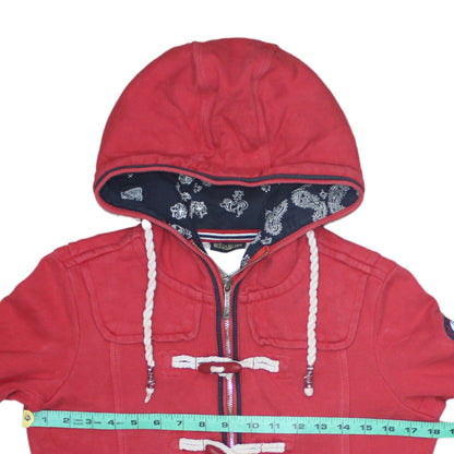 Womens UK Size S Napapijri Red Full Zip Hoodie