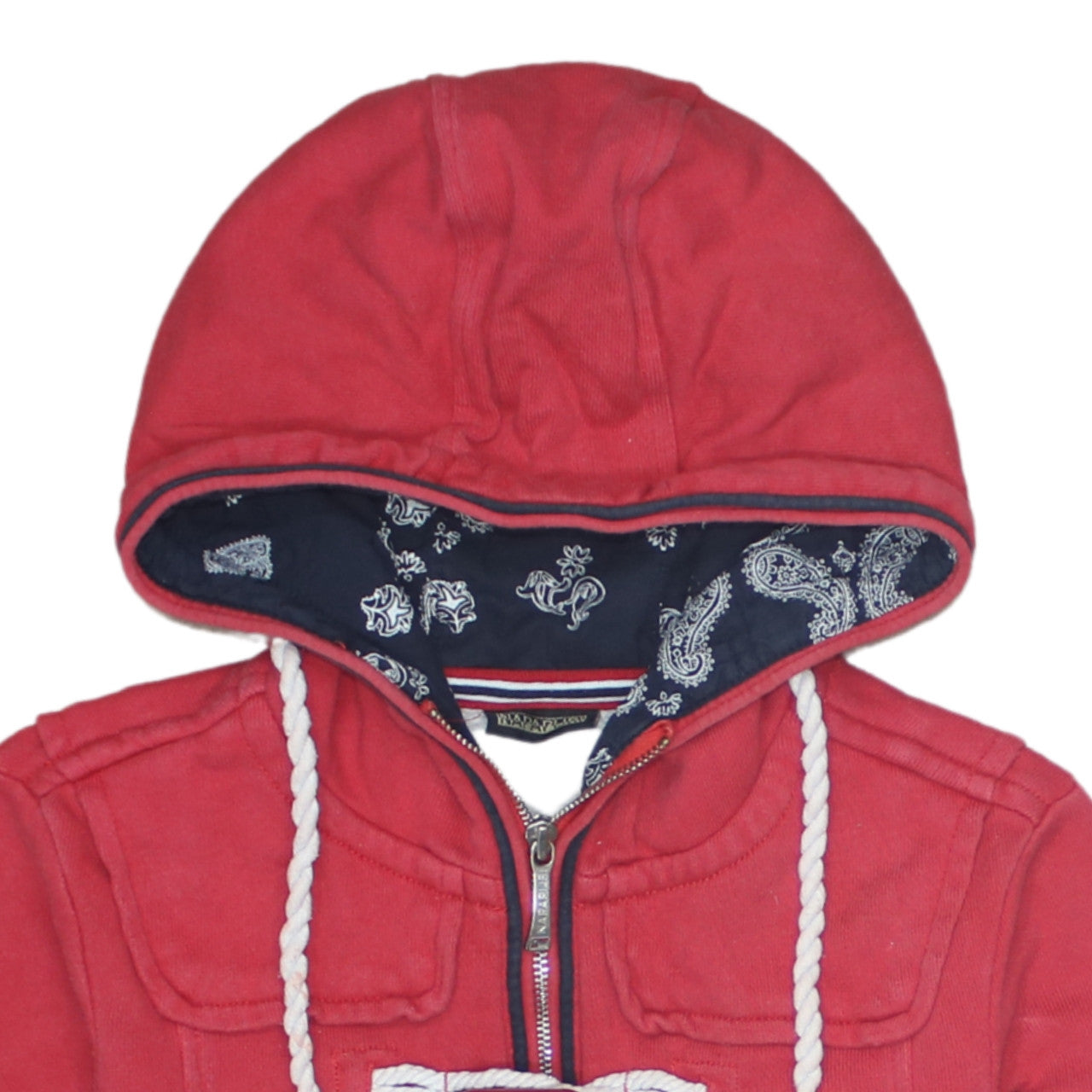 Womens UK Size S Napapijri Red Full Zip Hoodie