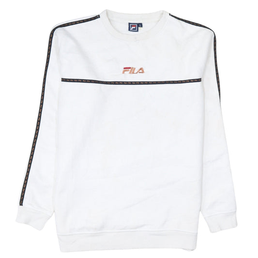 Mens UK Size L FILA White Pullover Sweatshirt