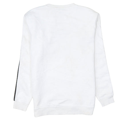 Fila Men's White Logo Pullover Sweatshirt Size L Crew Neck