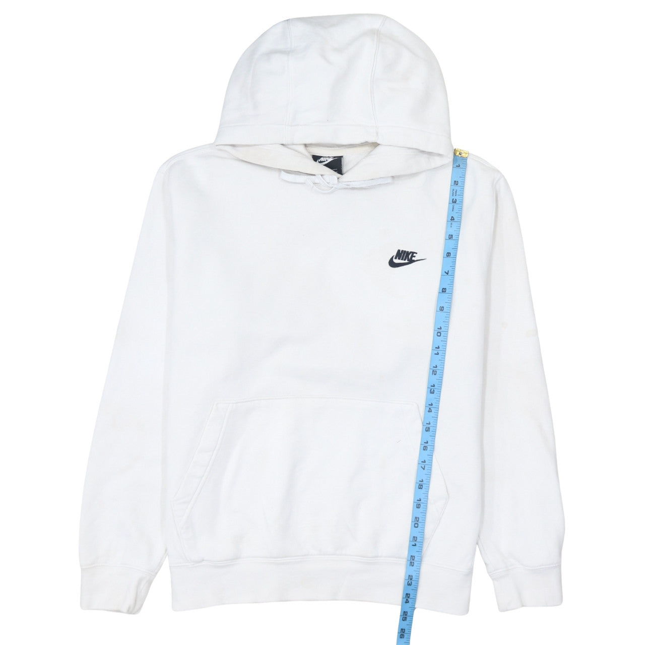 Mens UK Size M Nike White Pullover Hoodie