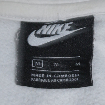 Mens UK Size M Nike White Pullover Hoodie