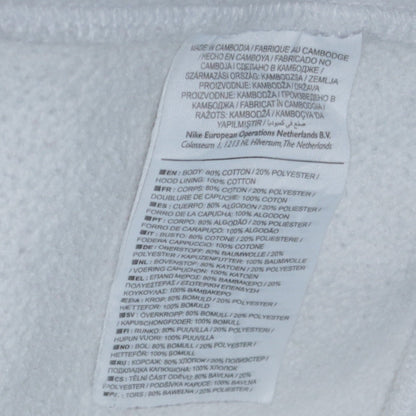 Mens UK Size M Nike White Pullover Hoodie