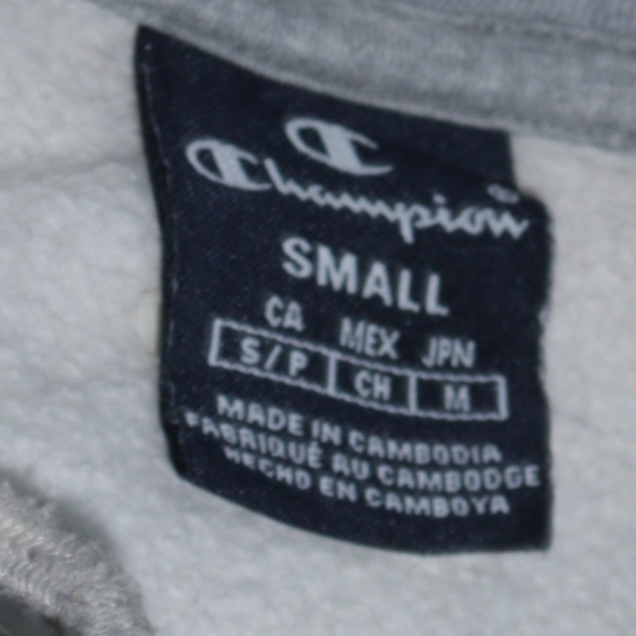 Womens UK Size S Champion Grey Pullover Hoodie