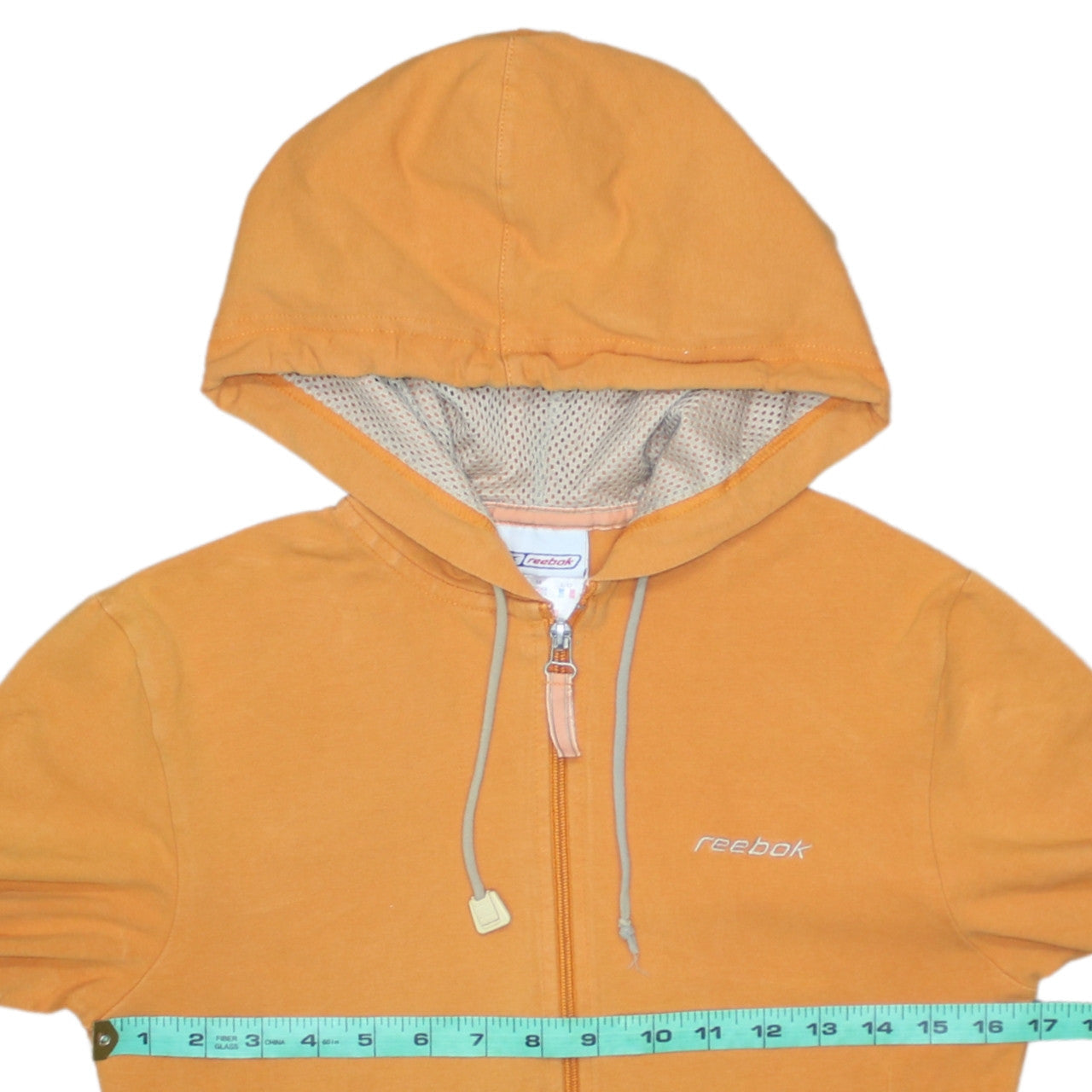Womens UK Size 14 Reebok Orange Full Zip Hoodie