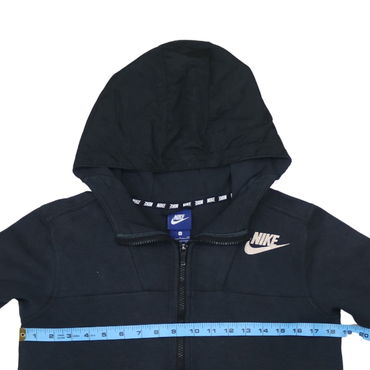 Mens UK Size S Nike Black Full Zip Hoodie