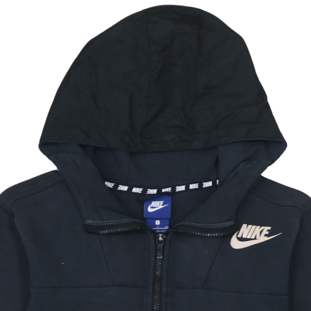 Mens UK Size S Nike Black Full Zip Hoodie
