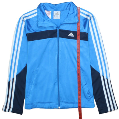 Boys UK Size 14 Years adidas Blue Full Zip Hoodie