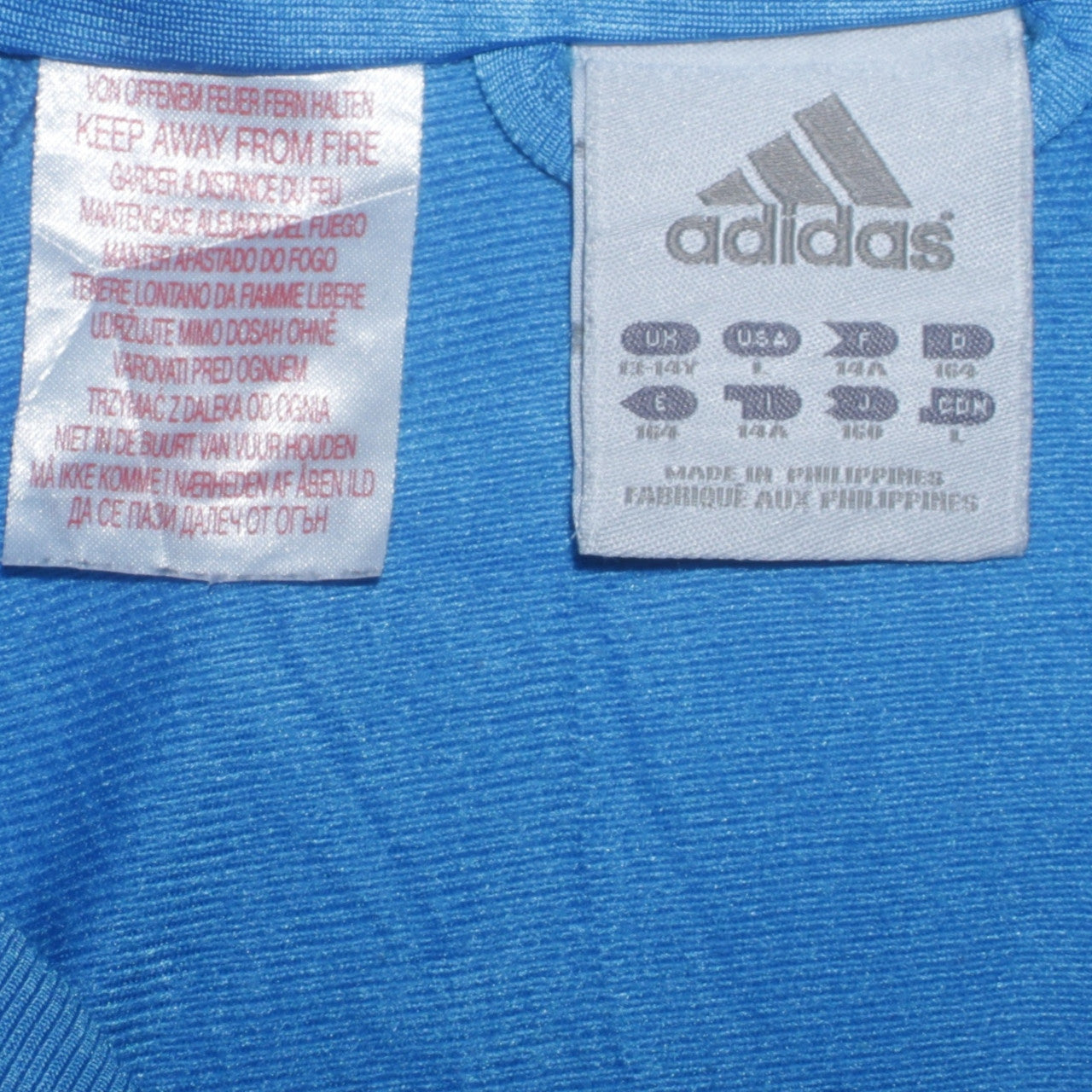 Boys UK Size 14 Years adidas Blue Full Zip Hoodie