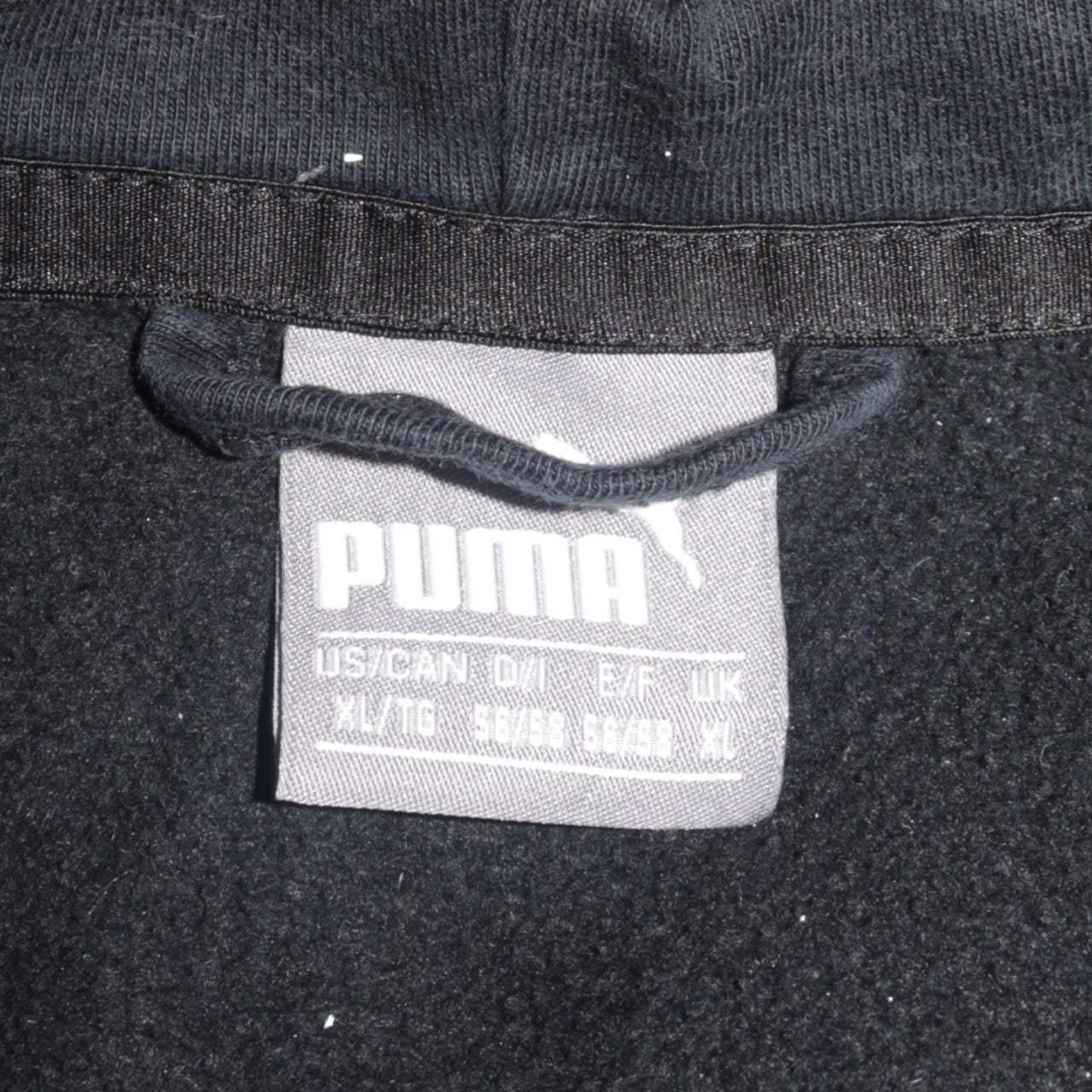 Mens UK Size XL PUMA Black Full Zip Hoodie