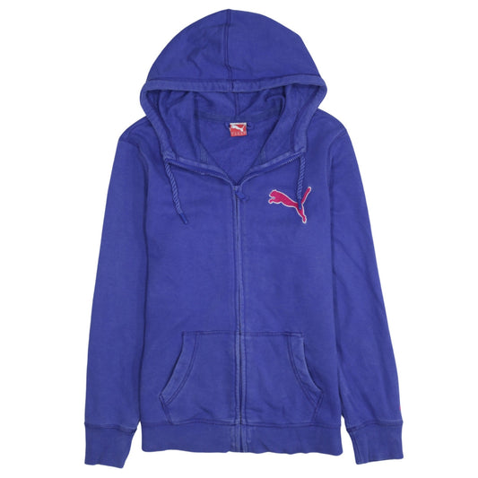 Womens UK Size 10 PUMA Blue Full Zip Hoodie