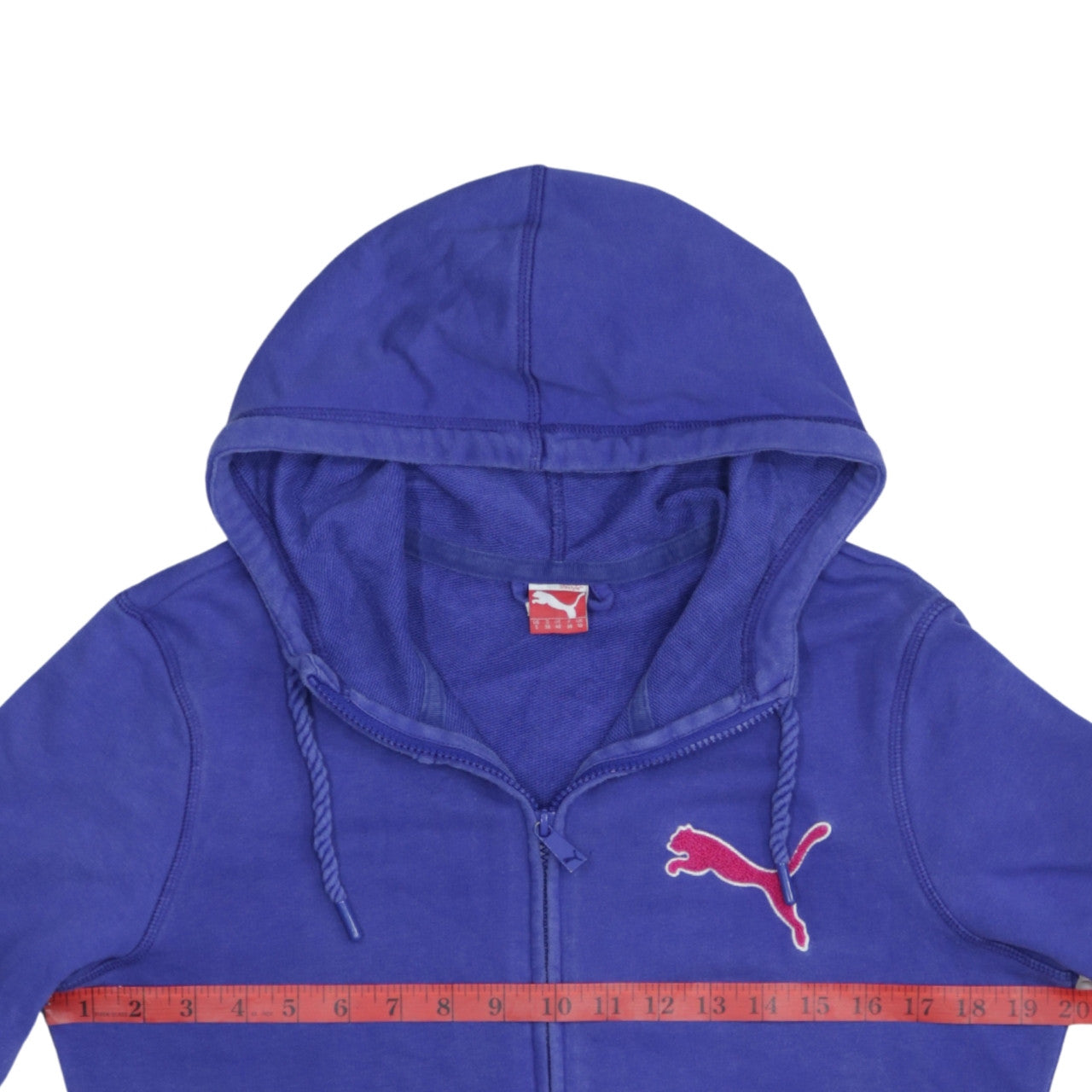 Womens UK Size 10 PUMA Blue Full Zip Hoodie