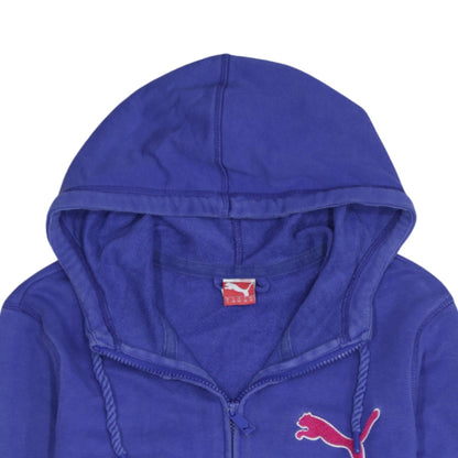 Womens UK Size 10 PUMA Blue Full Zip Hoodie