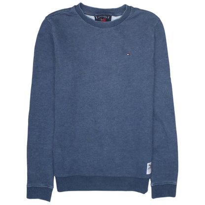 Tommy Hilfiger Boys Blue Cotton Crew Neck Pullover Sweatshirt Size 164