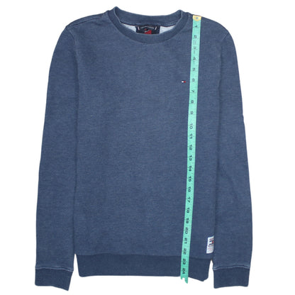 Tommy Hilfiger Boys Blue Cotton Crew Neck Pullover Sweatshirt Size 164