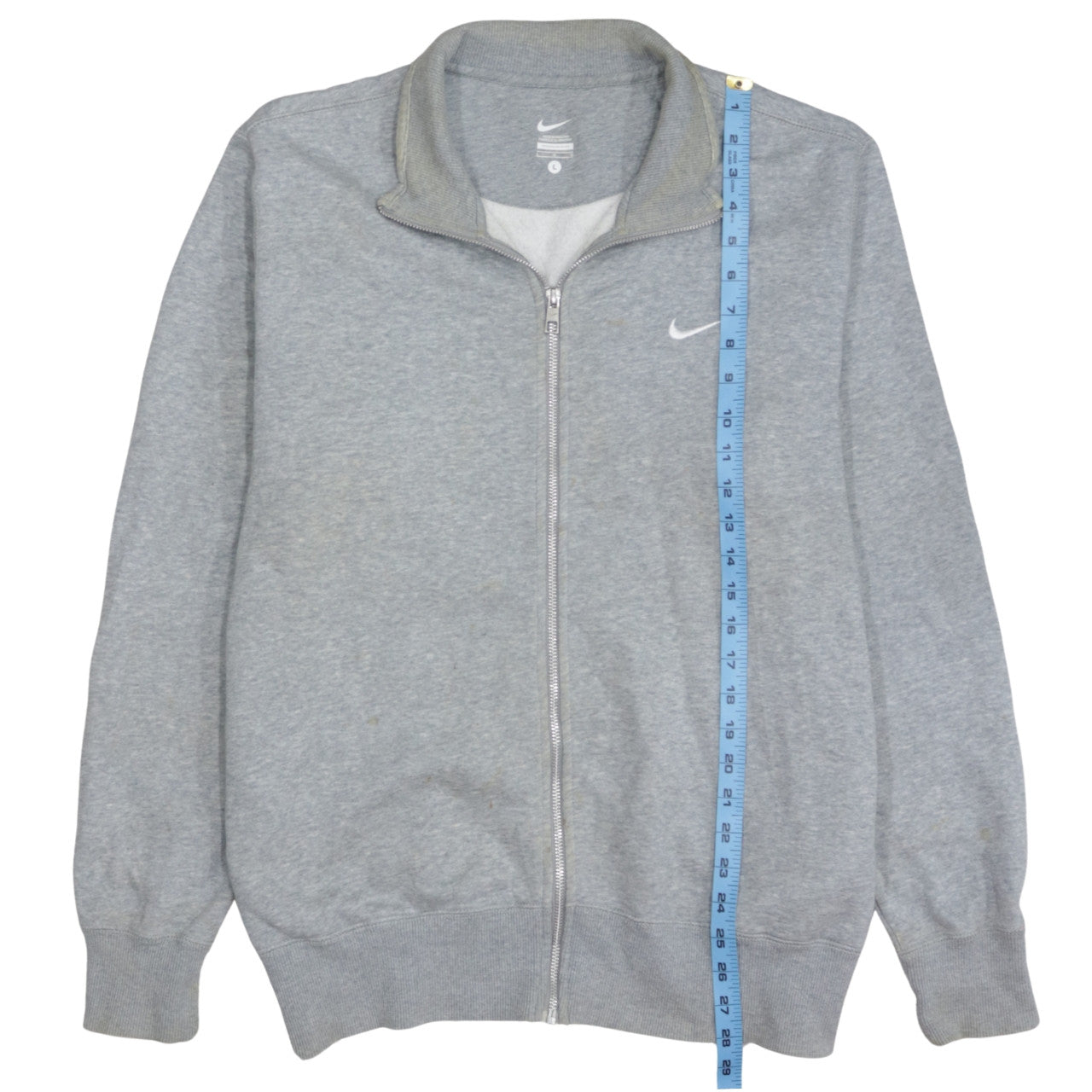 Mens UK Size L Nike Grey Full Zip Sweatshirt