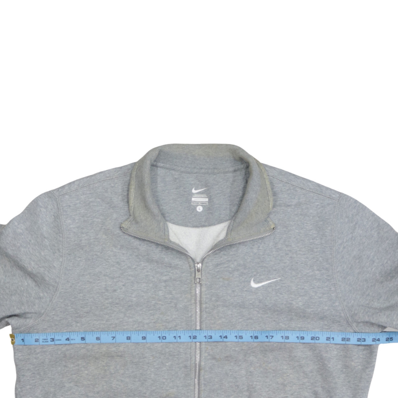 Mens UK Size L Nike Grey Full Zip Sweatshirt