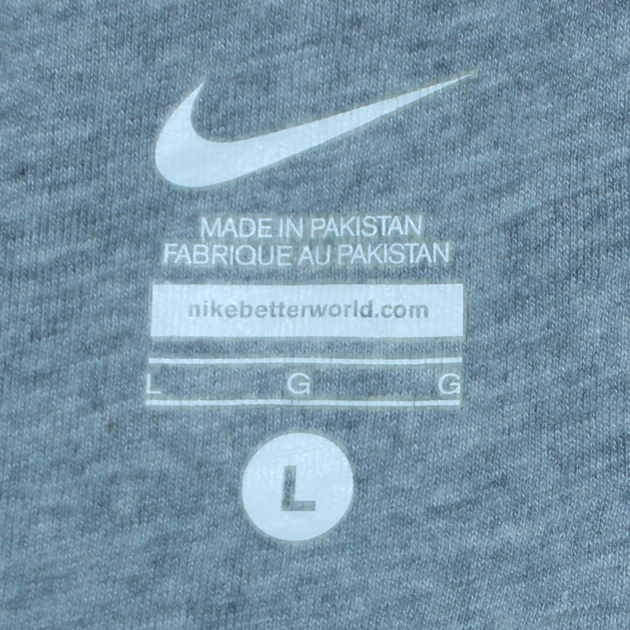 Mens UK Size L Nike Grey Full Zip Sweatshirt