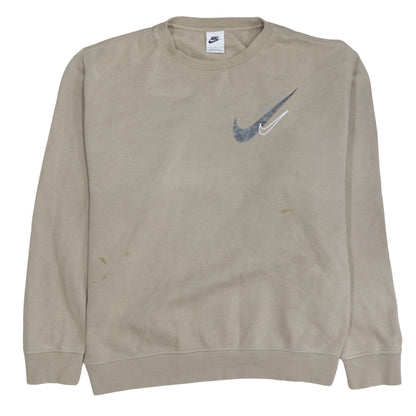 Mens UK Size L Nike Beige Pullover Sweatshirt