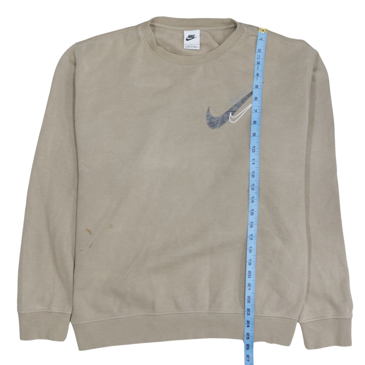 Mens UK Size L Nike Beige Pullover Sweatshirt