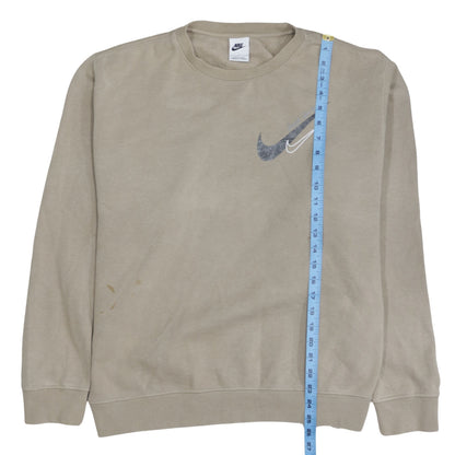Mens UK Size L Nike Beige Pullover Sweatshirt