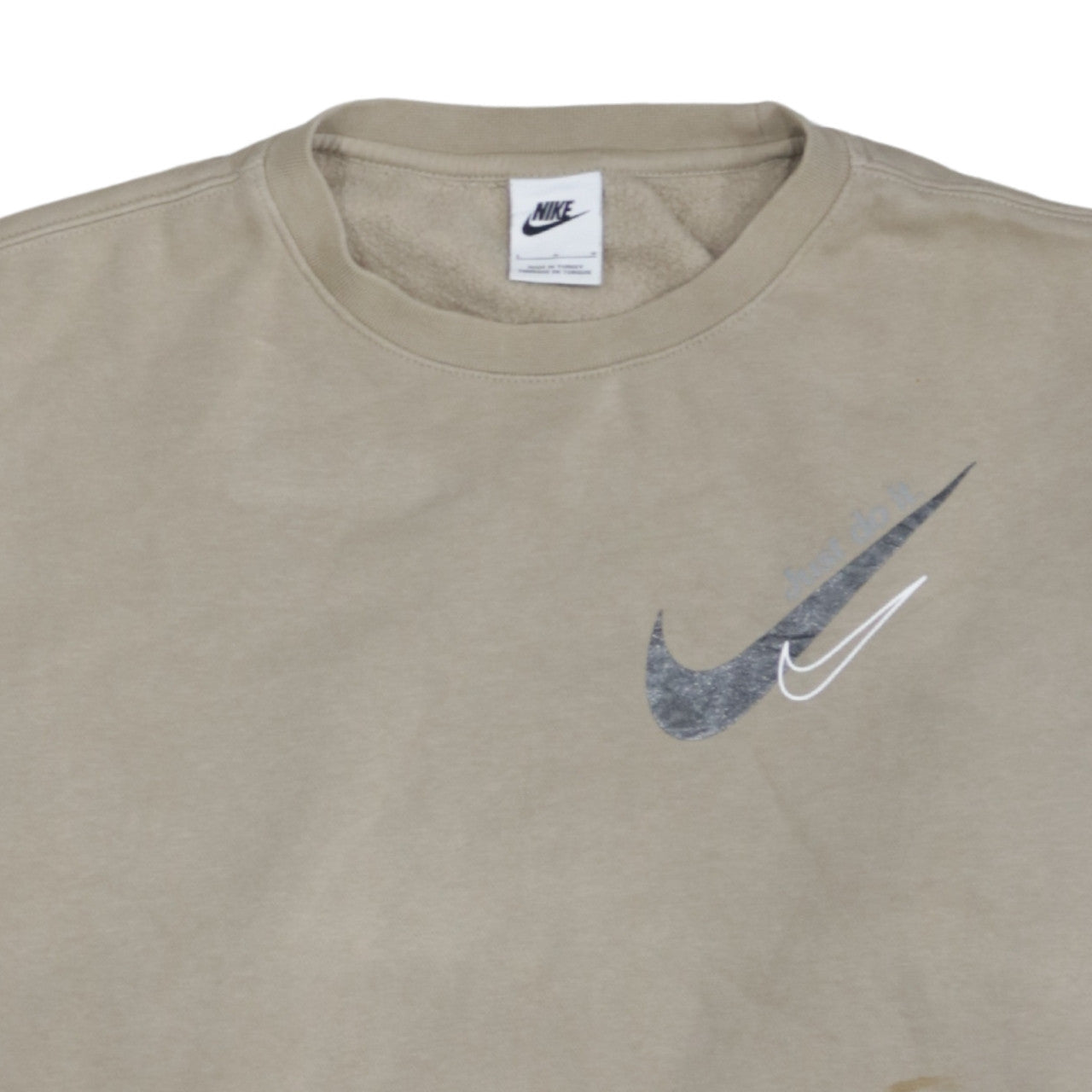 Mens UK Size L Nike Beige Pullover Sweatshirt