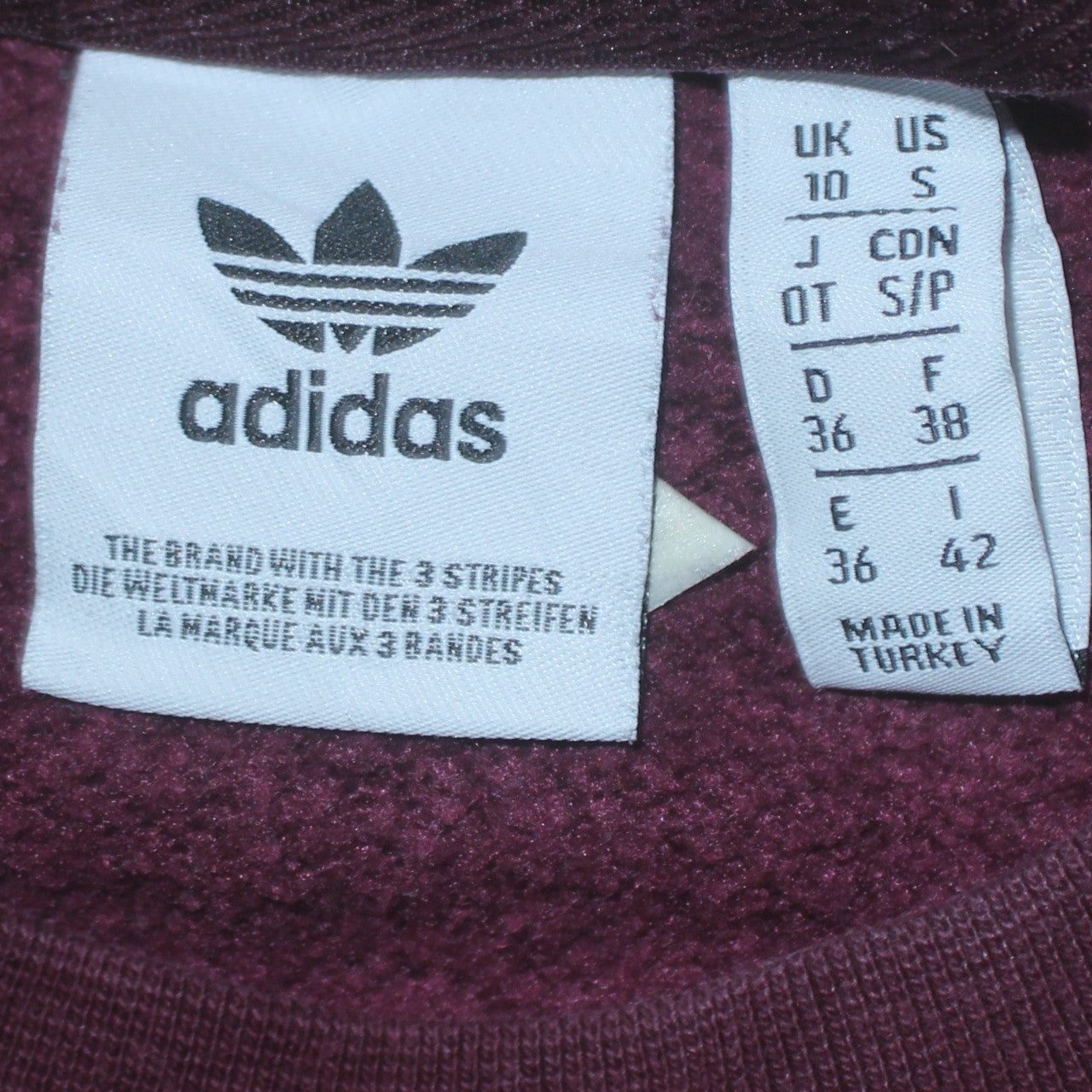 Womens UK Size 10 adidas Red Pullover Sweatshirt