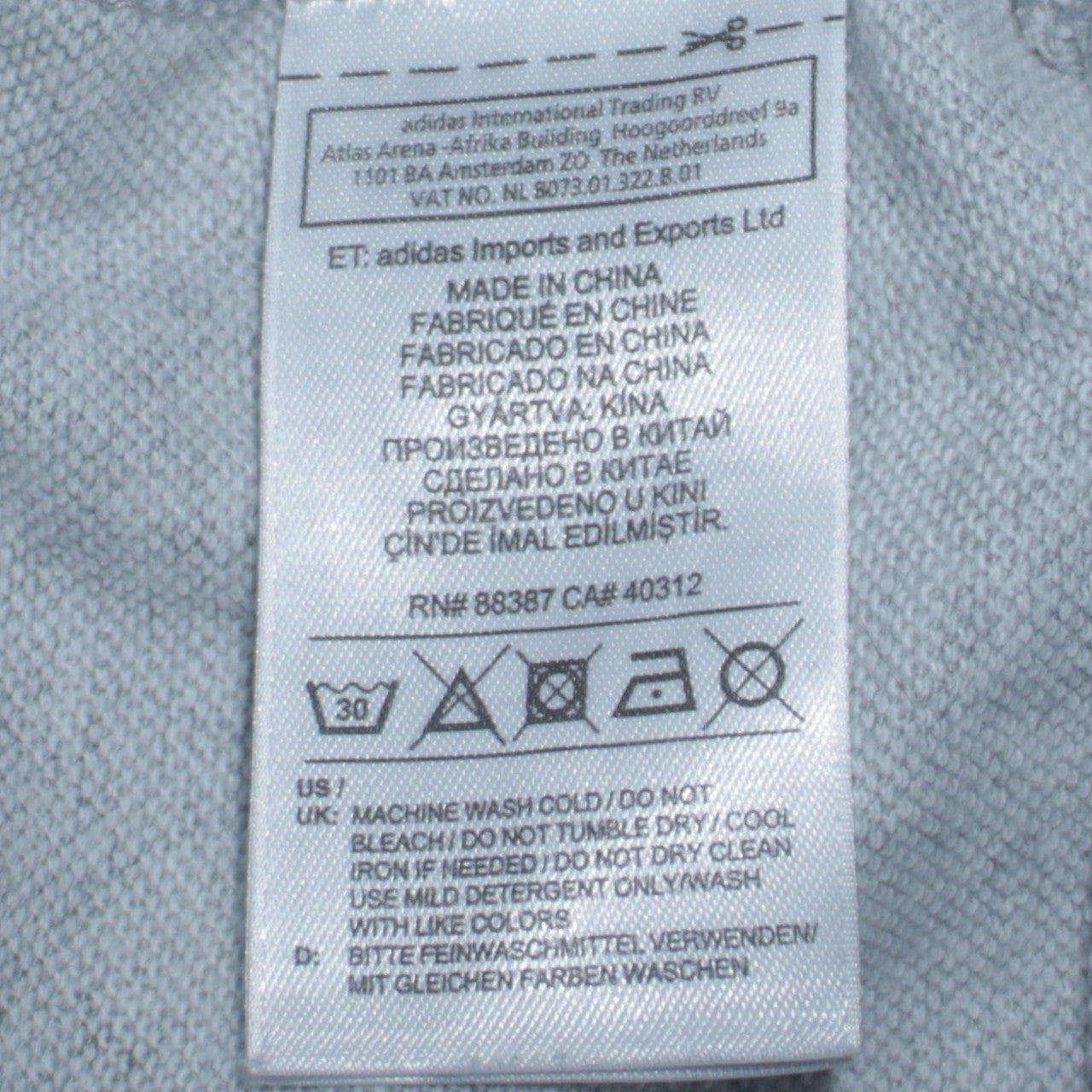 Womens UK Size XS adidas Grey Full Zip Sweatshirt