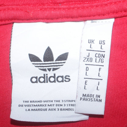 Mens UK Size L adidas Red Pullover Hoodie