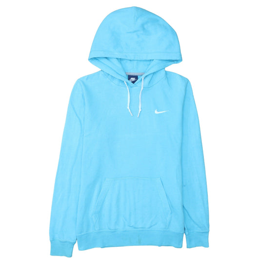 Womens UK Size L Nike Blue Pullover Hoodie