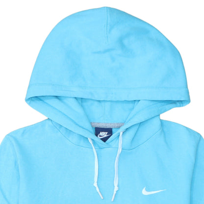 Womens UK Size L Nike Blue Pullover Hoodie