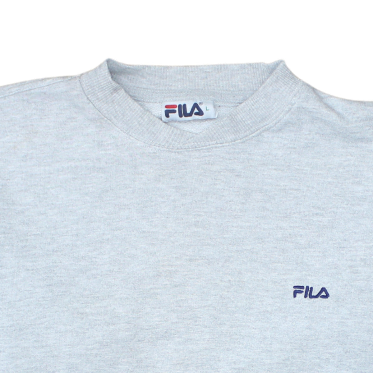 Fila Men's Grey Crew Neck Pullover Sweatshirt Size L
