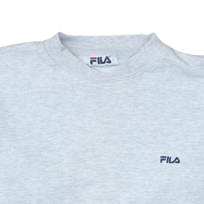 Fila Men's Grey Crew Neck Pullover Sweatshirt Size L
