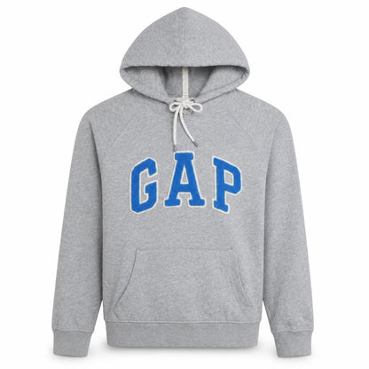 Gap Men’s Grey Pullover Hoodie Small Logo Sweatshirt