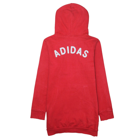 Womens UK Size 16 adidas Red Pullover Hoodie