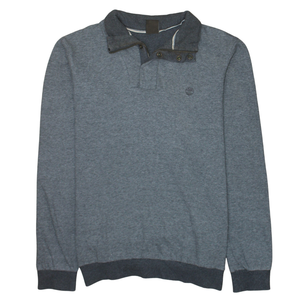 Mens UK Size L Timberland Grey Henley Sweatshirt