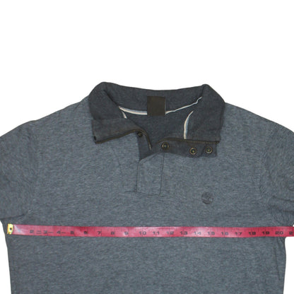 Mens UK Size L Timberland Grey Henley Sweatshirt