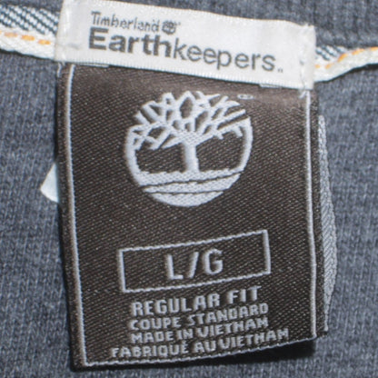 Mens UK Size L Timberland Grey Henley Sweatshirt