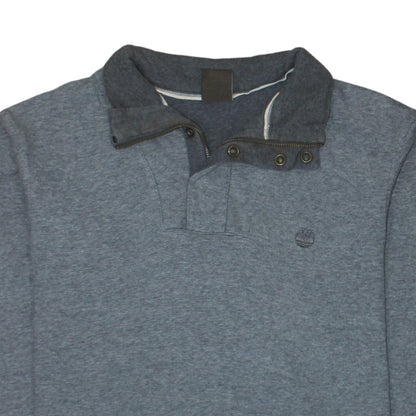 Mens UK Size L Timberland Grey Henley Sweatshirt