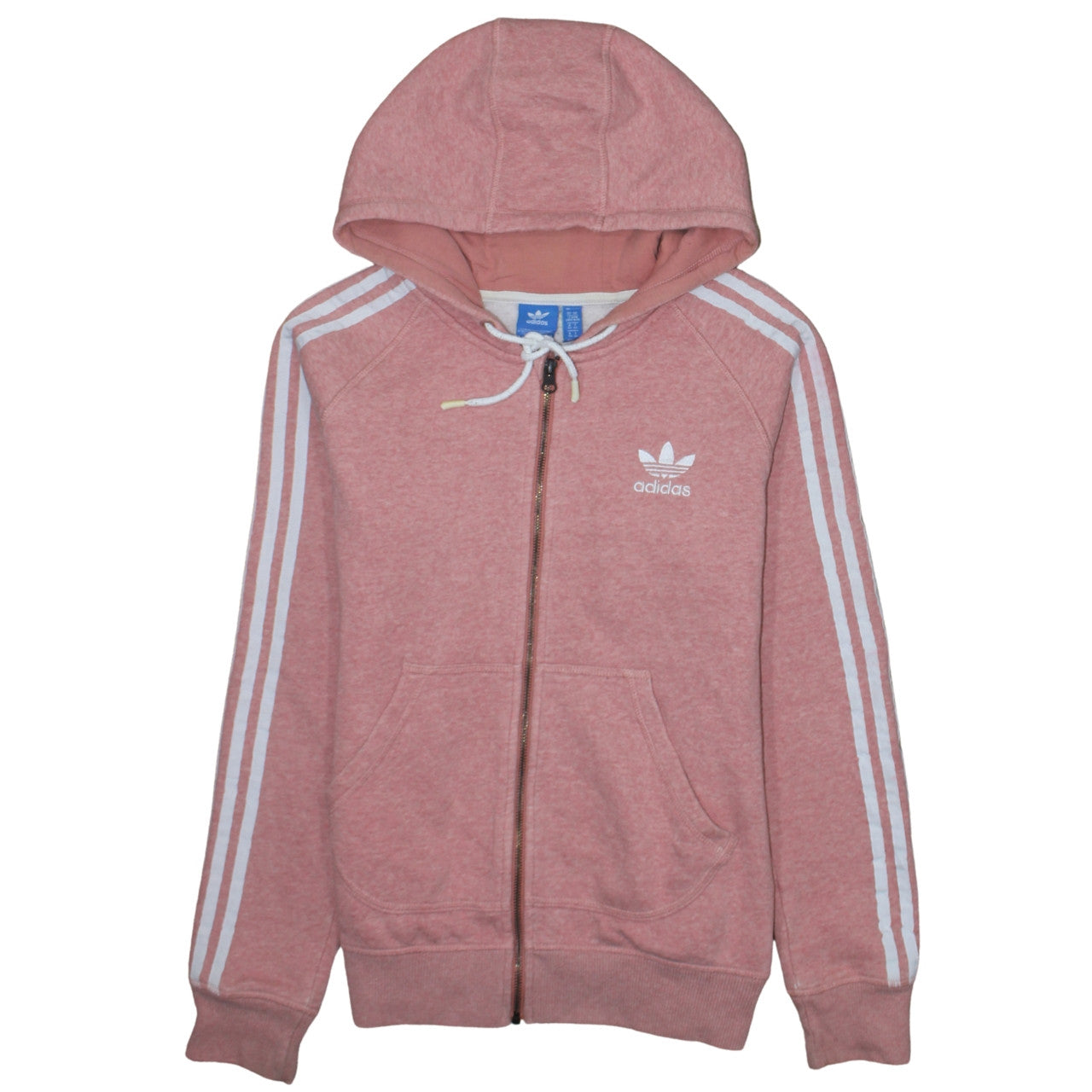 Womens UK Size 14 adidas Pink Full Zip Hoodie